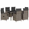 vidaXL Set da pranzo per esterni 7 pcs Grigio chiaro e grigio scuro