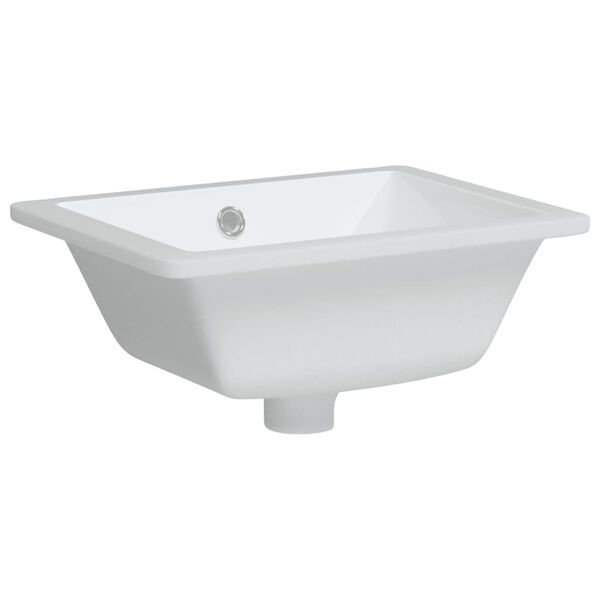 vidaXL Lavandino da Bagno Bianco 39x30x18,5 cm Rettangolare Ceramica