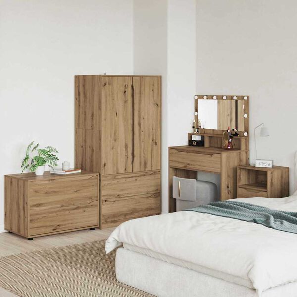 vidaXL Armadio Rovere artigianale 80 x 48 x 57 cm Legno multistrato