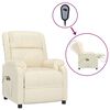 vidaXL Poltrona Massaggiante Elettrica Crema Similpelle
