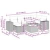 vidaXL Set Divani da Giardino 7 pz con Cuscini Beige in Polyrattan