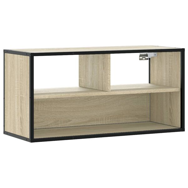 vidaXL Mobile TV Rovere Sonoma 80x31x39,5 cm Legno Multistrato Metallo
