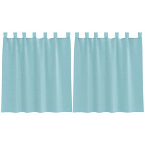 vidaXL Tende in Voile con Passanti 2 pz Turchese 140x140 cm