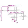 vidaXL Scaffale a Parete Legno Vecchio 124,5x18x60,5 cm in Truciolato