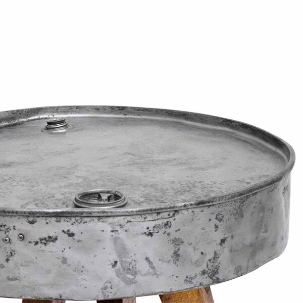 vidaXL Tavolino da Salotto in Legno di Recupero Misto 60x45cm Argento