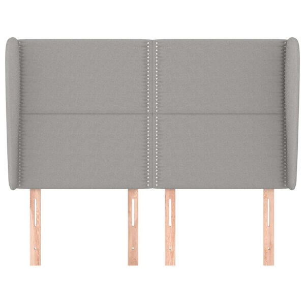 vidaXL Testiera ad Orecchio Grigio Chiaro 147x23x118/128 cm in Tessuto