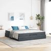 vidaXL Struttura letto con materasso 2 pcs Grigio Sfumato Velluto