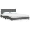 vidaXL Letto con Materasso Hanko Grigio Scuro 160x200 cm Tessuto