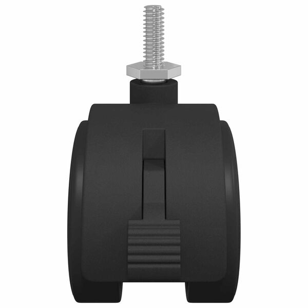 vidaXL Ruota 12 pcs Nero e Argento 37,8 x 40 mm Ferro e PP