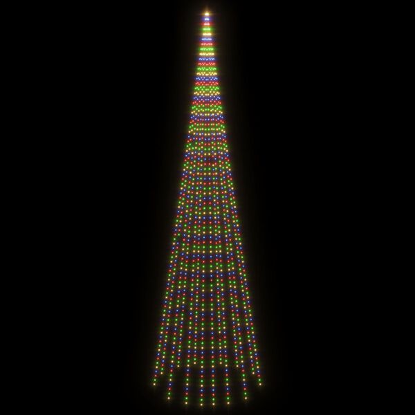vidaXL Albero di Natale Pennone Colorato 1134 LED 800 cm