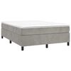 vidaXL Struttura Letto a Rete a Molle Grigio Chiaro 140x190 cm Velluto