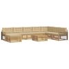 vidaXL Set di divani da esterno 9 pz Bianco e Beige