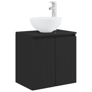 vidaXL Mobile Lavabo da Parete Nero 49,5 x 41 x 64,5 cm
