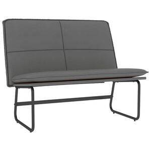 vidaXL Panca Grigia 100x75x76 cm in Similpelle