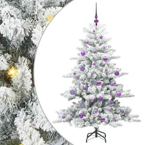 vidaXL Albero di Natale Artificiale con Rami Pieghevoli Bianco 150 cm