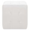 vidaXL Pouf 2 pz Bianco 30x30x30 cm in Similpelle