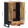 vidaXL Credenza con Cassetto 60x33x100 cm Legno Massello Mango e Ferro