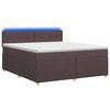 vidaXL Letto box spring con materasso Marrone Scuro 180 x 200 cm