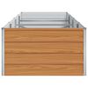 vidaXL Letto Rialzato Giardino 320x80x45 cm in Acciaio Zincato Argento