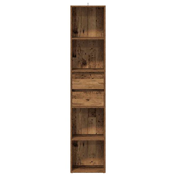 vidaXL Libreria Legno Antico 36x30x171 cm in Legno Multistrato