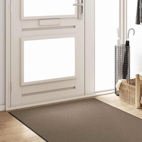 vidaXL Tappetino Beige e Nero 120 x 250 cm Polipropilene e vinile