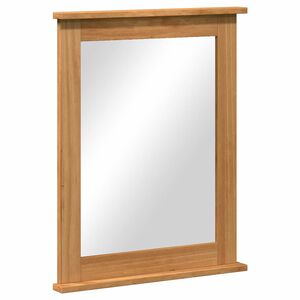 vidaXL Specchio Rettangolare VIGO Marrone miele 55,5 x 5 x 70 cm