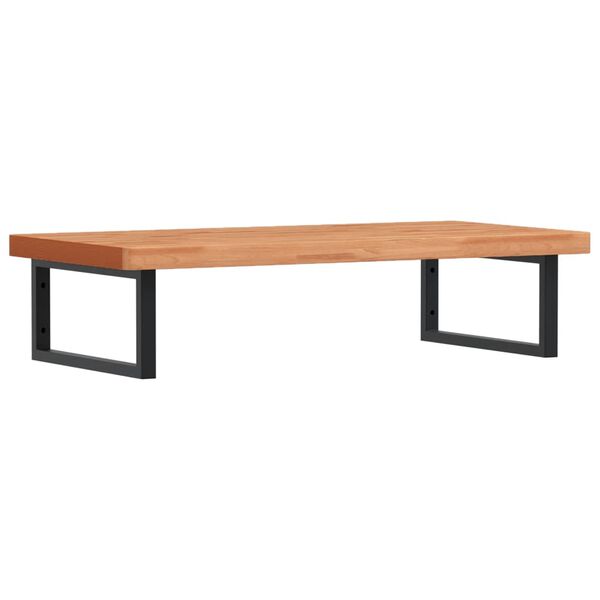 vidaXL Ripiano a Parete per Lavabo in Acciaio e Massello di Faggio