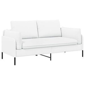 vidaXL Divano a 2 Posti Bianco 188 x 81 x 89 cm Tessuto