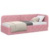 vidaXL Cornice del letto ad angolo Rosa 80 x 200 cm Velluto