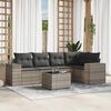 vidaXL Set Divano da Giardino 6pz con Cuscini Grigio Chiaro Polyrattan