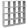 vidaXL Libreria Grigio Cemento 137,5x29x137,5 cm in Legno Multistrato