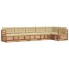 vidaXL Set di divani da esterno 6 pz Naturale e Beige