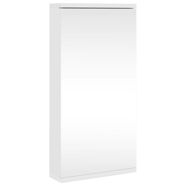 vidaXL Armadietto Angolare con Specchio da Bagno Bianco 30x24x60 cm