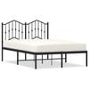 vidaXL Giroletto con Testiera in Metallo Nero 120x190 cm