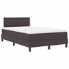 vidaXL Letto a molle con materasso Marrone Scuro 120 x 200 cm Tessuto