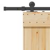 vidaXL Porta Scorrevole con Set Hardware 95x210 cm Legno Massello Pino