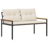 vidaXL Panchina da esterno 2 -Seater 116 x 67,5 x 72 cm polyrattan