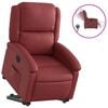 vidaXL Poltrona Alzapersona Reclinabile Rosso Vino in Similpelle