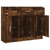 vidaXL Credenza Rovere Fumo 91x28x75 cm in Legno Multistrato