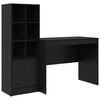 vidaXL Scrivania con cassetto 2 pcs Rovere Nero