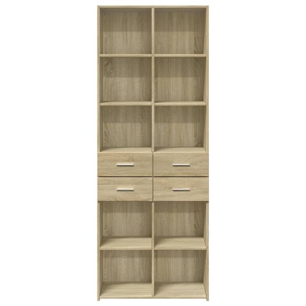 vidaXL Credenza Rovere Sonoma 70x42,5x185 cm in Legno Multistrato