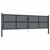 vidaXL Cancello da Giardino Antracite 400x125 cm in Acciaio