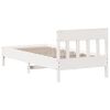 vidaXL Letto senza Materasso Bianco 75x190 in Legno Massello di Pino