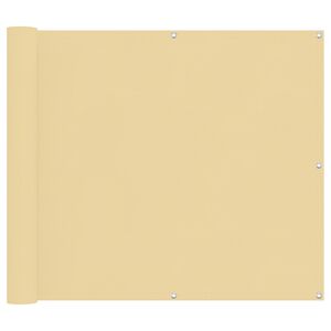 vidaXL Schermo da balcone Sabbia 100 x 700 cm Tessuto Oxford