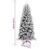 vidaXL Albero di Natale artificiale con 150 LED Bianco 120 cm
