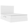 vidaXL Letto con Contenitore Bianco Puro 140 x 190 cm Pelle Sintetica