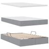 vidaXL Letto con contenitore e materasso Grigio chiaro 120 x 200 cm