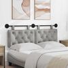 vidaXL Testata appesa Grigio chiaro 130 x 55 x 7 cm Velluto