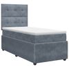 vidaXL Letto box spring con materasso Grigio Scuro 80 x 200 cm Velluto