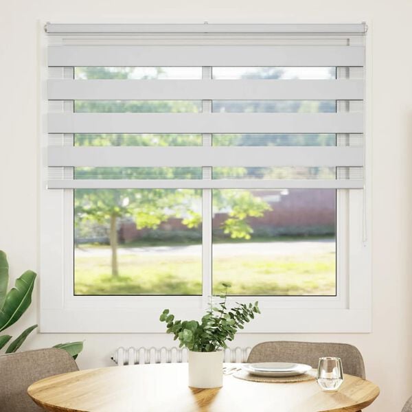 vidaXL Tenda a Rullo Zebra Larghezza Tessuto 135,9 cm Poliestere